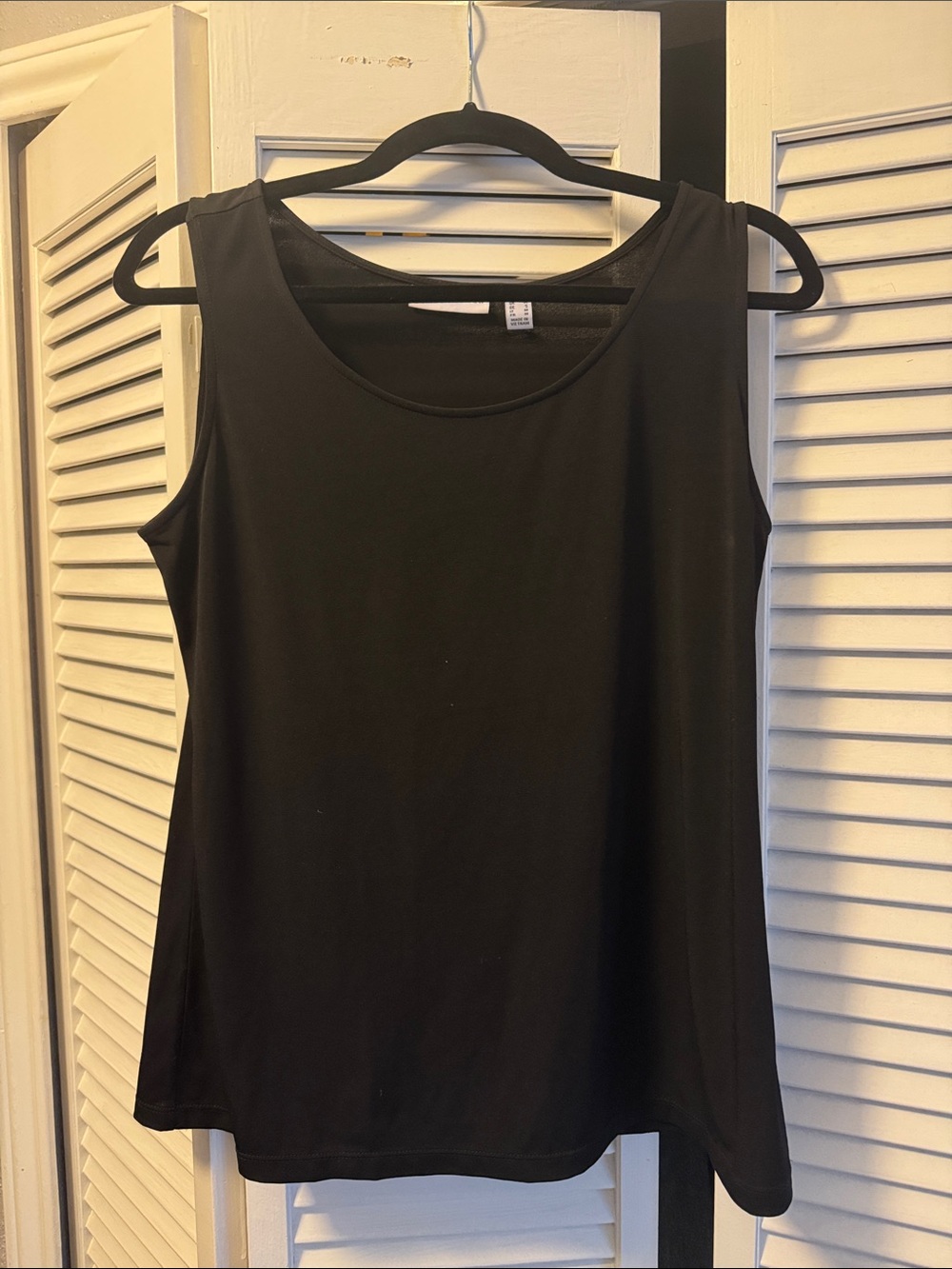 Susan Graver Black Scoop Neck Tank Top